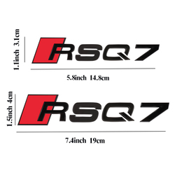 Autocollant de lettres de numéro de coffre de voiture noir adhésif 3D ABS, badge de plaque signalétique d'emblème de logo, accessoires pour Audi SQ3, SQ5, SQ7, RSQ3, RSQ7 small picture n° 4