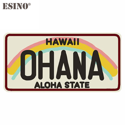 Autocollant de carrosserie de voiture en PVC imperméable, style de voiture créatif, vintage, Hawaii, Ohana, planificateur, rentabilité, état, coffre, décalcomanie de dessin animé, motif vinyle