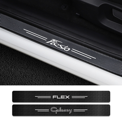 Autocollants en carbone de seuil de porte de voiture pour Ford C-MAX EXPEDITION Fi.C. FIGO FLEX GALAXY KA RANGER S-MAX NATO SIT Accessoires 4 pièces