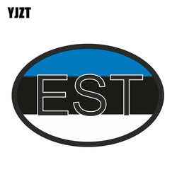 YJZT 14.1CM * 9.5CM créatif is estonie pays Code personnalité autocollant voiture autocollant PVC 6-0212