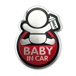 Bébé dans la voiture Autocollant Bébé à bord Voiture Autocollant en aluminium pour Nissan X-TRAIL Qashqai Skoda Octavia Fabia Renault Clio
