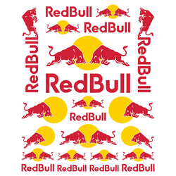 Autocollants Red Bull pour casque de moto, décalcomanie précieuse, logo