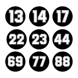 Autocollant de voiture de course drôle pour pare-chocs de moto, autocollant en vinyle imperméable, numéro 13, 17, 19, 21, 23, 69, 77 po, cercle