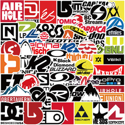 Autocollants Logo Cool Ski, étiquette tendance, en PVC, pour Skateboard, bagage, guitare, ordinateur portable, voiture, Graffiti, jouet pour enfant, 10/30/50 pièces