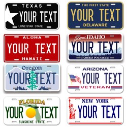 Plaque de planificateur de voiture personnalisée, texte personnalisé, étiquette de voiture hawaïenne, plaque de planificateur de voiture, États-Unis, 12x6 pouces