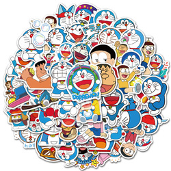 Autocollants Doraemon Anime pour ordinateur portable, étiquette pour skateboard, pour coque de téléphone, étanche, 50 pièces